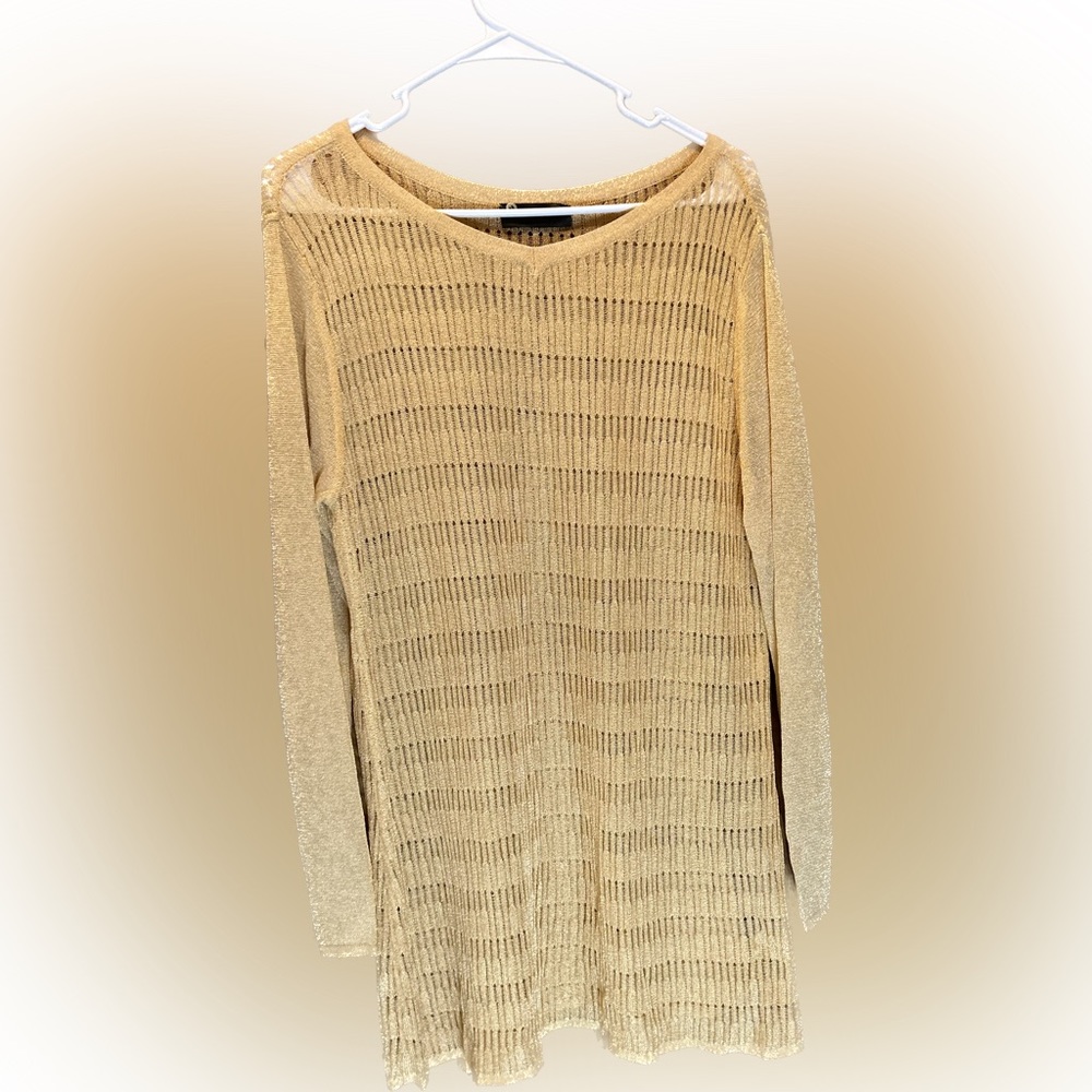 Cose Di Maglia sweater dress gold color women’s size Medium